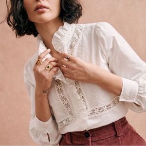 Sezane | Tops | Szane Ulysse Shirt In Ecru | Poshmark 